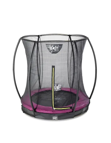 EXIT Silhouette inground trampoline ø183cm with safety net - pink Esterno Rotondo Molla elicoidale Trampolino interrato