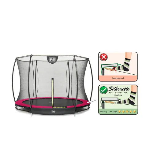 EXIT Silhouette ground trampoline ø244cm with...