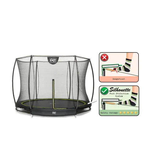 EXIT Silhouette ground trampoline ø244cm with...