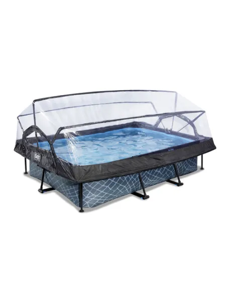 EXIT 30.20.32.00 piscina fuori terra Piscina con bordi Piscina rettangolare 3700 L Grigio
