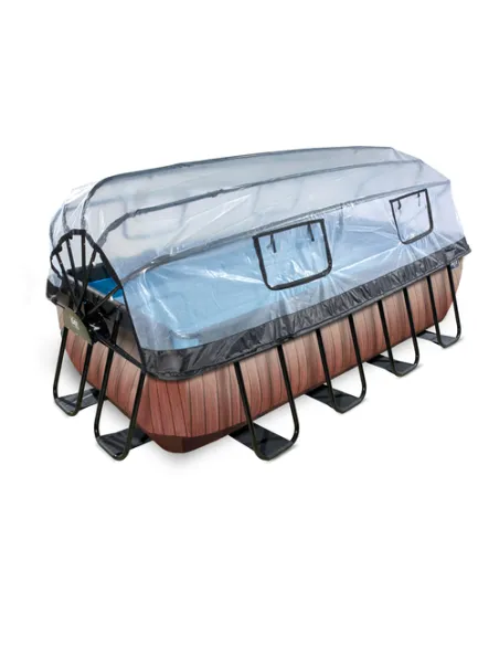 EXIT 30.57.42.10 piscina fuori terra Piscina con bordi Piscina rettangolare 7020 L Marrone