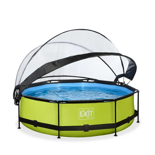 EXIT Lime pool ø300x76cm with dome and filter...