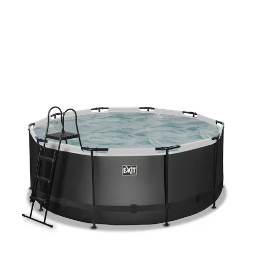 EXIT Black Leather pool ø360x122cm with sand...