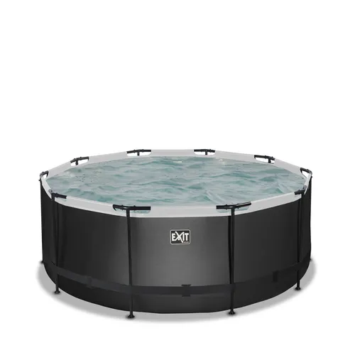 EXIT Black Leather pool ø360x122cm with sand...