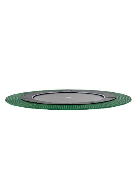 EXIT Dynamic ground level trampoline ø427cm with Freezone safety tiles - black Esterno Rotondo Molla elicoidale Trampolino inte