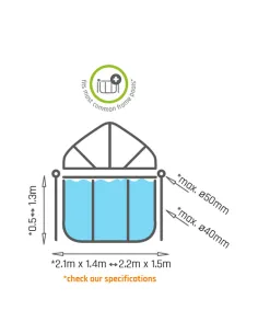 EXIT pool canopy 220x150cm Copertura per piscina 2