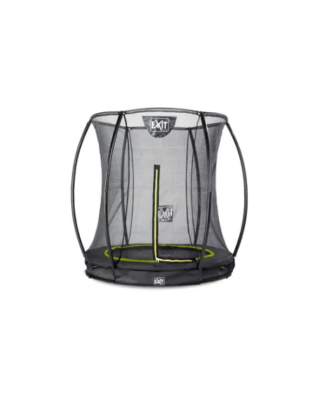 EXIT Silhouette ground trampoline ø183cm with safety net - black Esterno Rotondo Molla elicoidale Trampolino interrato