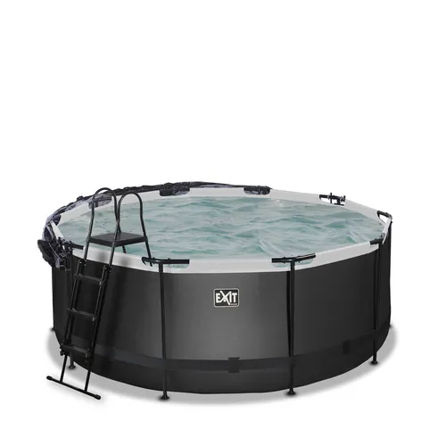 EXIT Black Leather pool ø360x122cm with dome...