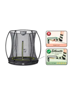 EXIT Silhouette ground trampoline ø183cm with safety net... 2