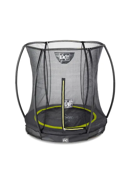 EXIT Silhouette ground trampoline ø183cm with safety net - black Esterno Rotondo Molla elicoidale Trampolino interrato