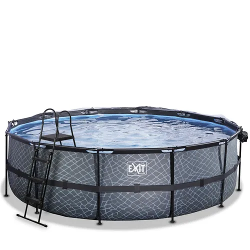 EXIT Stone pool ø488x122cm with dome and sand...