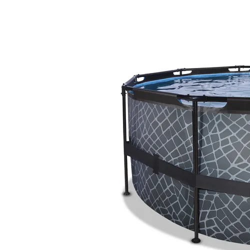 EXIT Stone pool ø488x122cm with dome and sand...