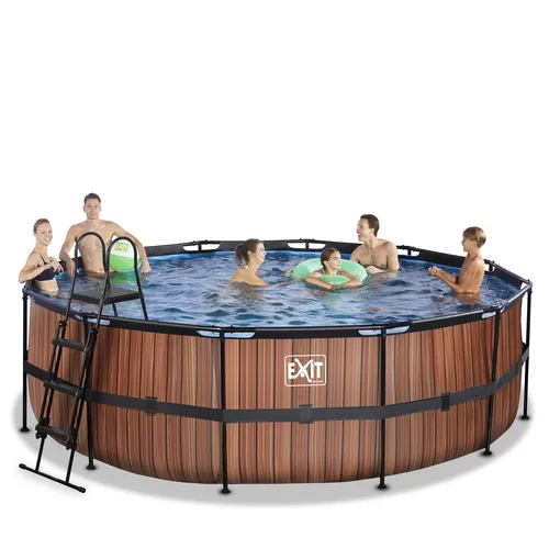 EXIT Piscina" Wood"  ø450x122cm con pompa a...