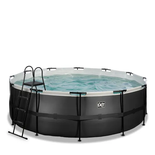 EXIT Piscina "Black Leather" ø427x122cm con...
