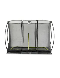 EXIT Silhouette ground trampoline 214x305cm with safety...
