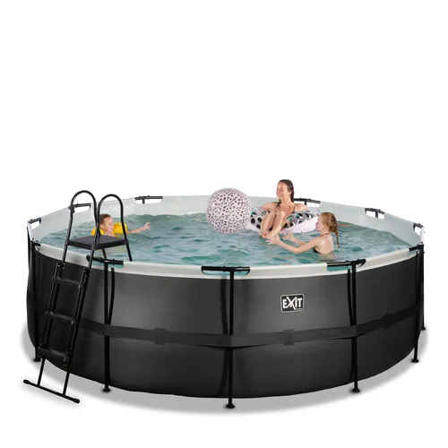 EXIT Piscina "Black Leather" ø427x122cm con...