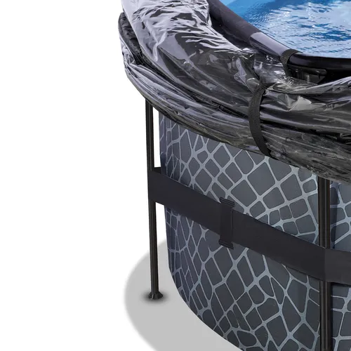 EXIT Stone pool ø488x122cm with dome and sand...