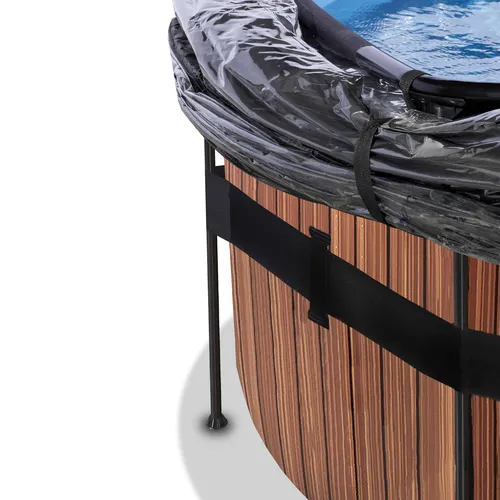EXIT Wood pool ø488x122cm with dome and sand...