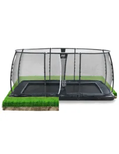 EXIT Dynamic ground level trampoline 305x519cm with...