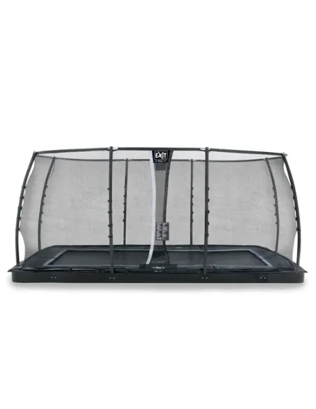 EXIT Dynamic ground level trampoline 305x519cm with safety net - black Esterno Rettangolare Molla elicoidale Trampolino interrat