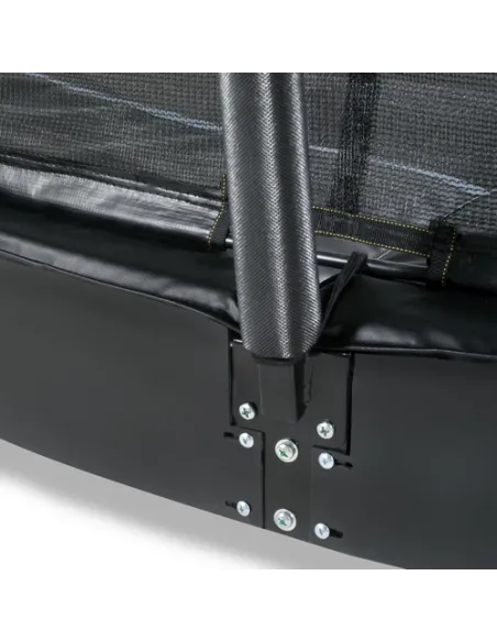 EXIT Dynamic ground level trampoline ø366cm with safety net - black Esterno Rotondo Molla elicoidale Trampolino interrato