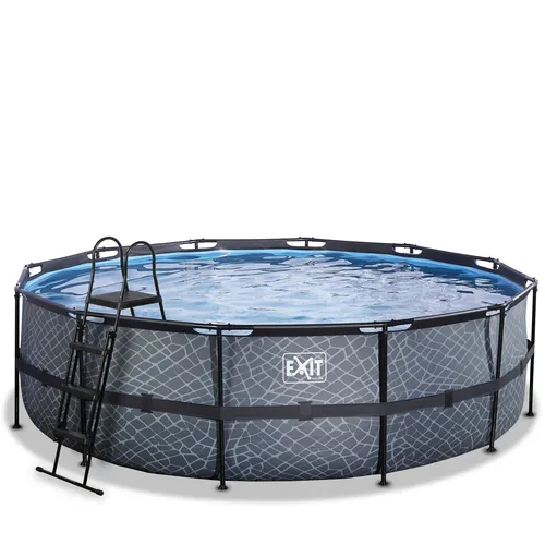 EXIT Stone pool ø488x122cm with sand filter...