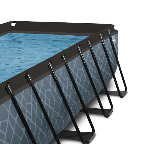 EXIT Piscina "Stone" 540x250x122cm con pompa a...