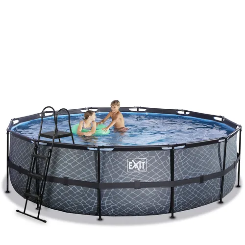 EXIT Stone pool ø488x122cm with sand filter...