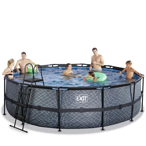 EXIT Stone pool ø488x122cm with sand filter...