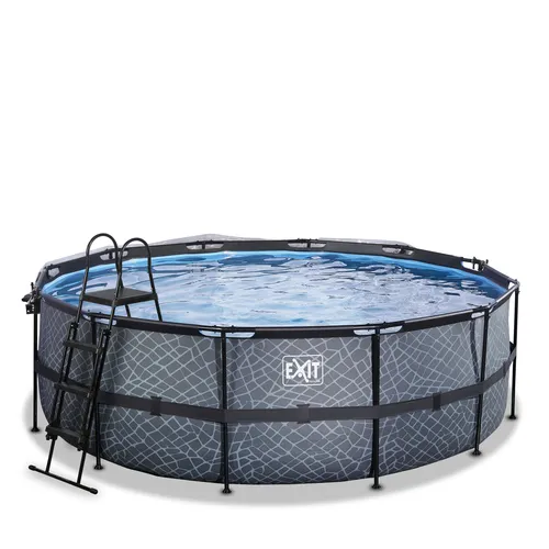 EXIT Stone pool ø427x122cm with dome and sand...