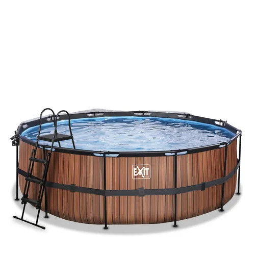 EXIT Wood pool ø427x122cm with dome and sand...