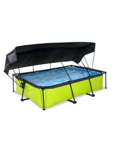 EXIT Lime pool 300x200x65cm with canopy and filter pump -...
