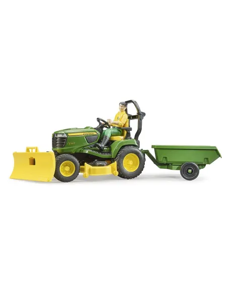 TRATTORE TOSAERBA JOHN DEERE con RIMORCHIO (62104)