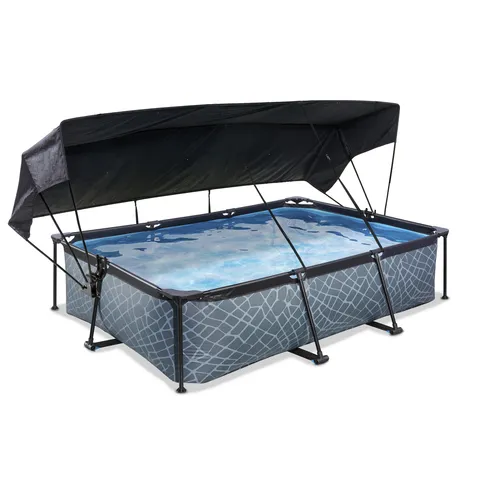 EXIT Stone pool 300x200x65cm with canopy and...