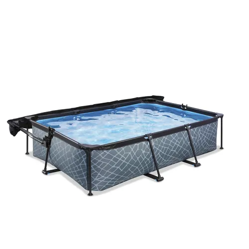 EXIT Stone pool 300x200x65cm with canopy and...