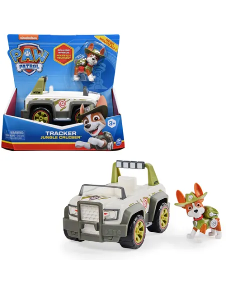 PAW Patrol | Veicolo Jungle Cruiser di Tracker | Veicolo e personaggio di Tracker | Giochi per bambini dai 3 anni in su