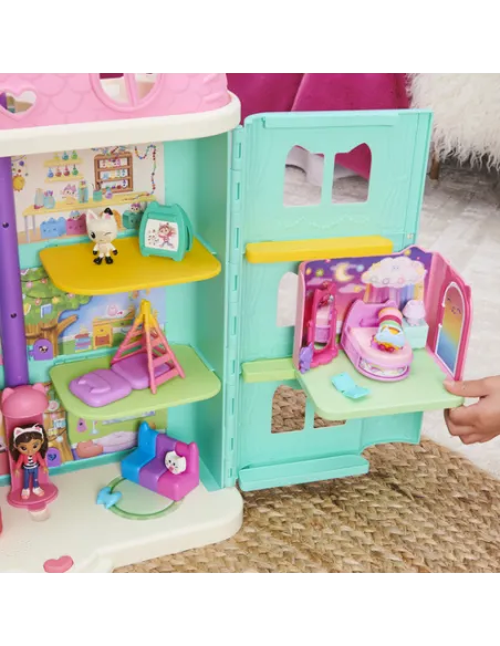 Gabby's Dollhouse , La camera da letto di Cuscigatta, mini playset stanze della casa, giochi per bambini dai 3 anni in su