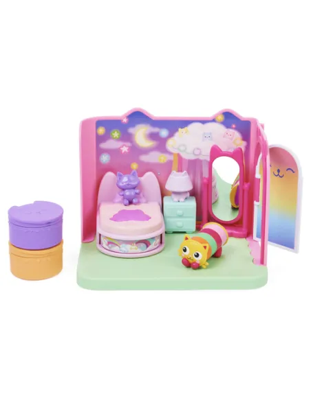 Gabby's Dollhouse , La camera da letto di Cuscigatta, mini playset stanze della casa, giochi per bambini dai 3 anni in su