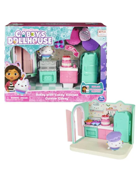 Gabby's Dollhouse , La cucina di gattino Dolcetto, mini playset stanze della casa, giochi per bambini dai 3 anni in su