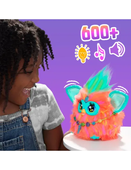 Furby Corallo, giocattoli di peluche interattivi per bambini e bambine dai 6 anni in su