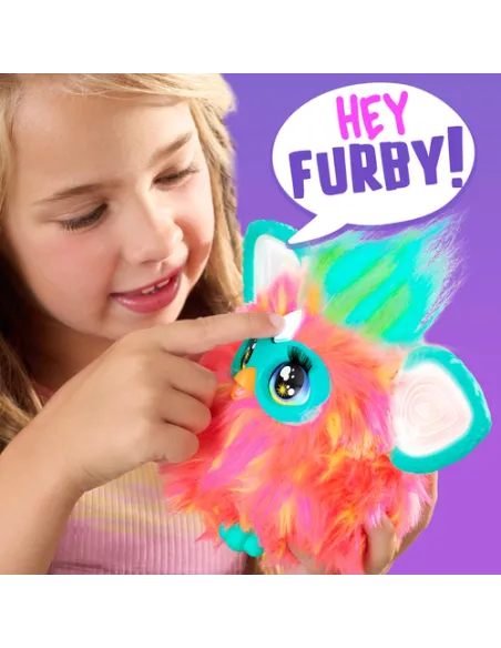 Furby Corallo, giocattoli di peluche interattivi per bambini e bambine dai 6 anni in su