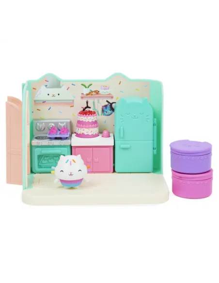 Gabby's Dollhouse , La cucina di gattino Dolcetto, mini playset stanze della casa, giochi per bambini dai 3 anni in su