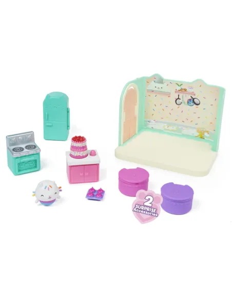 Gabby's Dollhouse , La cucina di gattino Dolcetto, mini playset stanze della casa, giochi per bambini dai 3 anni in su