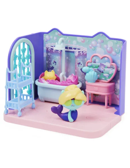 Gabby's Dollhouse , La sala da bagno di Siregatta, mini playset stanze della casa, giochi per bambini dai 3 anni in su