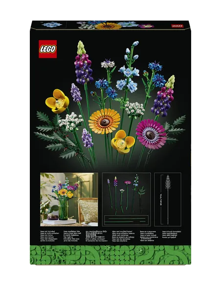 LEGO Botanicals 10313 Bouquet Fiori Selvatici Finti con Papaveri e Lavanda Artificiali, Regalo Adulti da Collezione Botanica