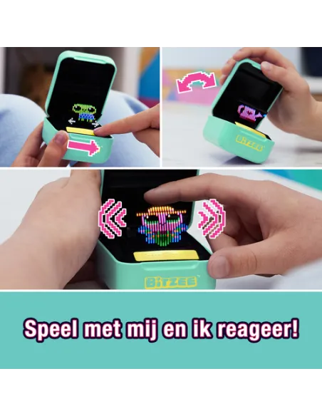 Bitzee , Versione Verde, Cucciolo Digitale e Interattivo, Animale Elettronico Virtuale da Accudire e Crescere, Reagisce al Tuo T