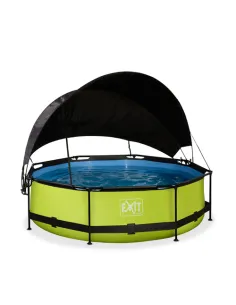 EXIT Lime pool ø300x76cm with canopy and filter pump -...