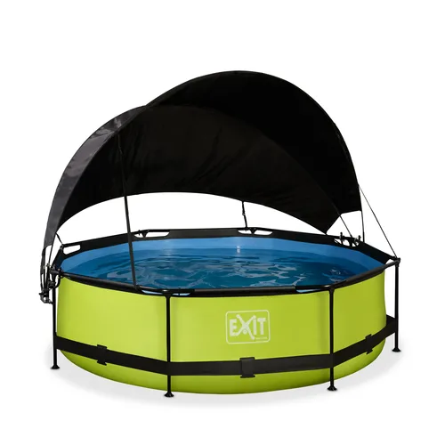 EXIT Lime pool ø300x76cm with canopy and filter...
