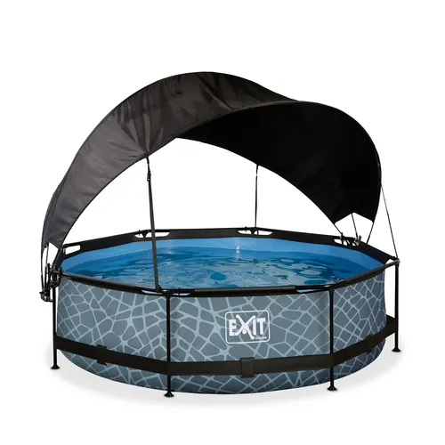 EXIT Stone pool ø300x76cm with canopy and...