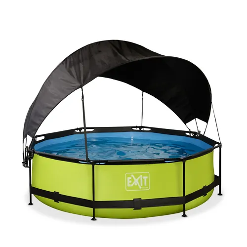 EXIT Lime pool ø300x76cm with canopy and filter...
